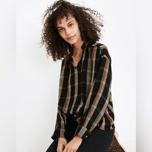 Madewell Highroad Popover Shirt in Lessing Plaid
